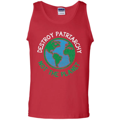 Women_s Right T-shirt Destroy The Patriarchy Not The Planet Red