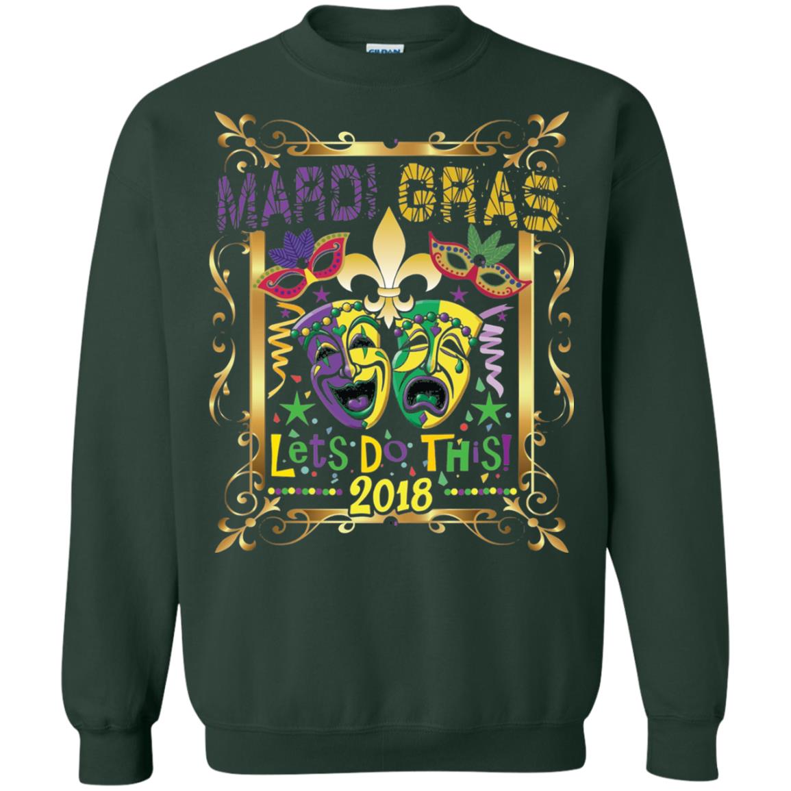 Fleur Symbol New Orleans Parade Mardi Gras T-shirt Forest Green