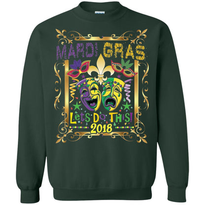 Fleur Symbol New Orleans Parade Mardi Gras T-shirt Forest Green