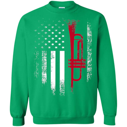Trumpet Lovers T-shirt American Flag Irish Green
