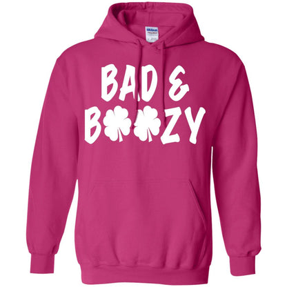 Bad And Boozy St. Patrick_s Day T-shirt Heliconia