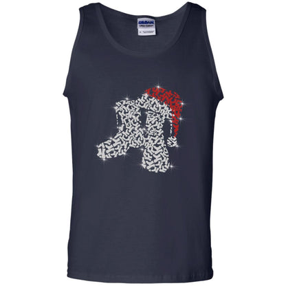 Veteran Boot With Santa Hat Merry Christmas Gift Shirt For Mens Womens Navy