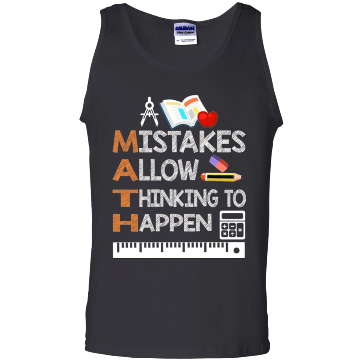 Math Lover T-shirt Mistakes Allow Thinking To Happen Black