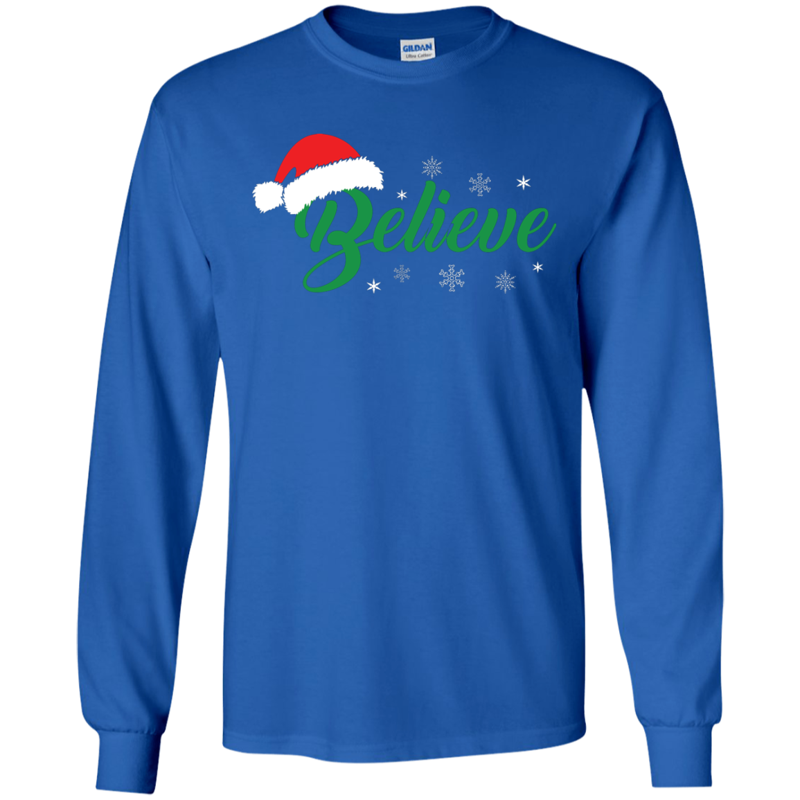 Christmas T-Shirt Believe In Santa Royal