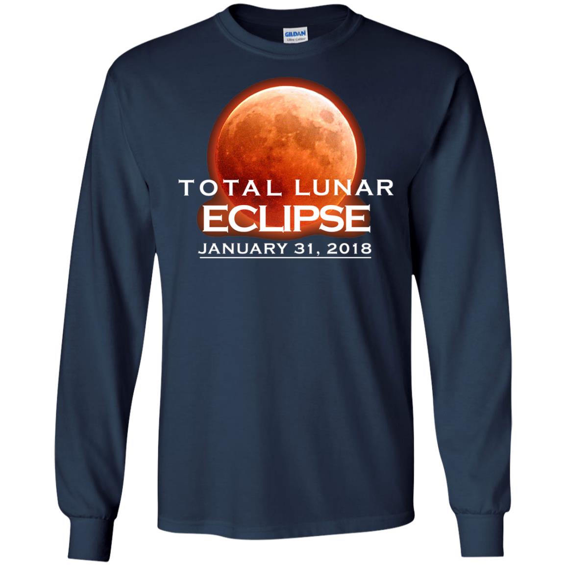 Lunar Eclipse T-shirt January 31, 2018 Graphic T-shirt Navy