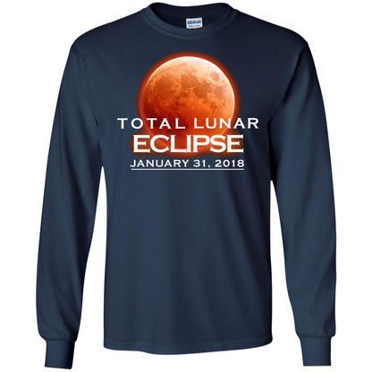 Lunar Eclipse T-shirt January 31, 2018 Graphic T-shirt Navy