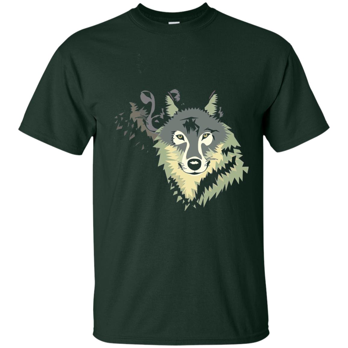 Wolf Pack Dog Painted Animal Lovers T-shirt Forest