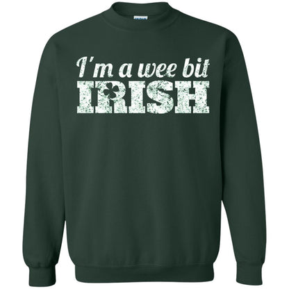 I_m Wee Bit Irish Funny Irish Heritage St Paddy_s Day T-shirt Forest Green