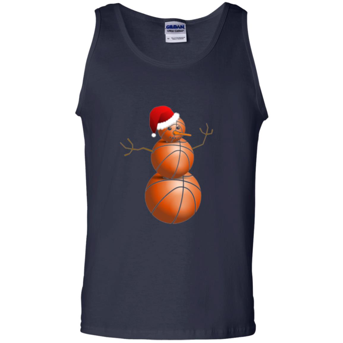 Christmas T-shirt Basketball Snowman Navy