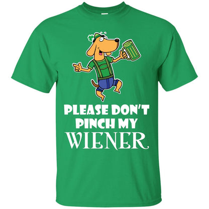 Please Don’t Pinch My Wiener Dog Lover Gift Shirt Irish Green