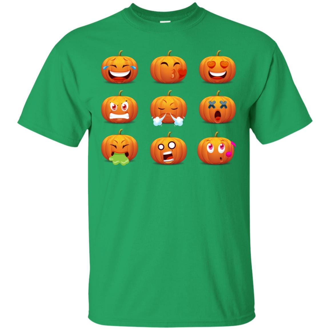 Funny Pumpkins Emoji Halloween Gift Shirt Irish Green