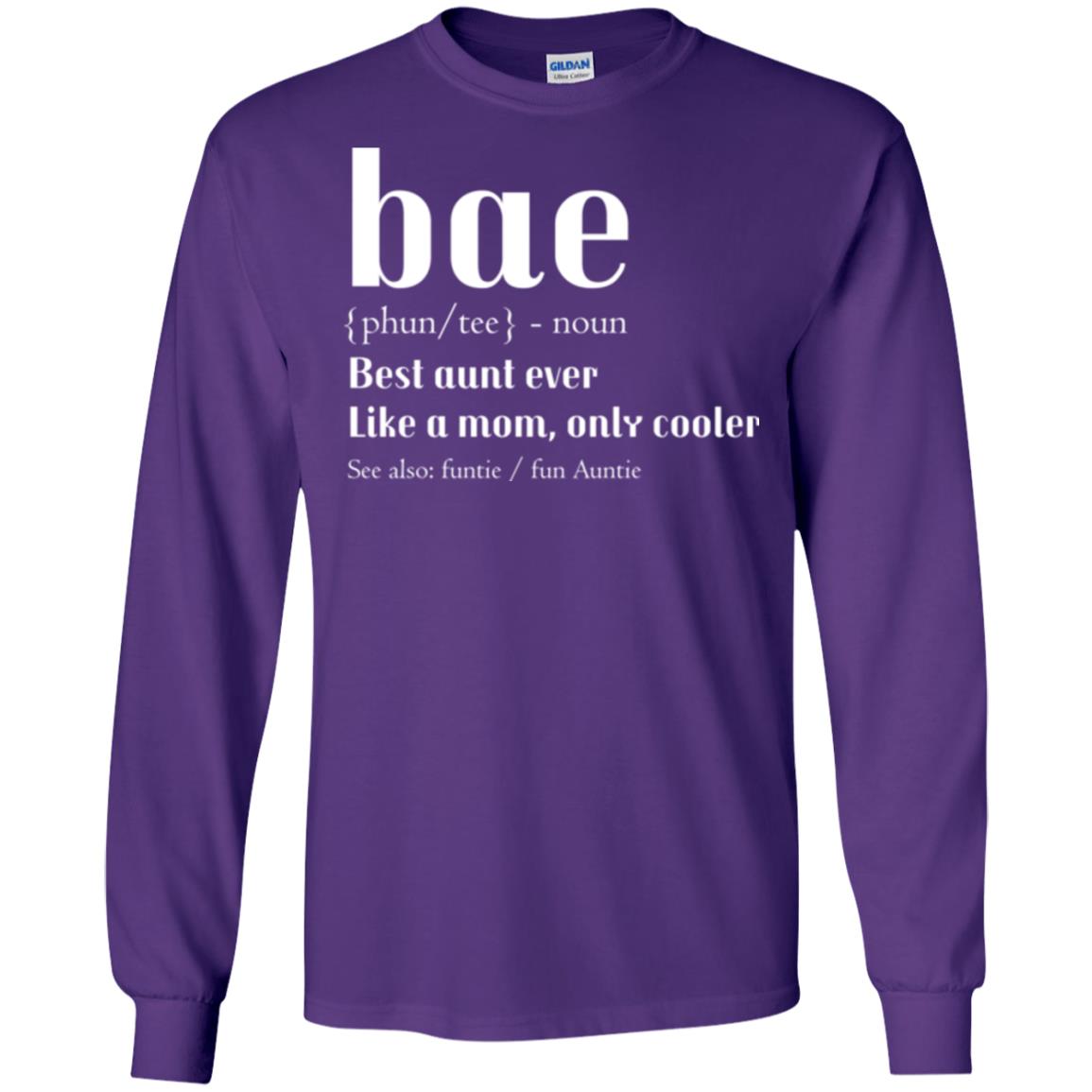 Aunt T-shirt Bae Best Aunt Ever Purple