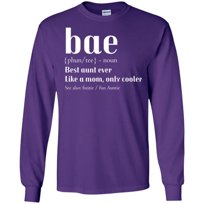 Aunt T-shirt Bae Best Aunt Ever Purple