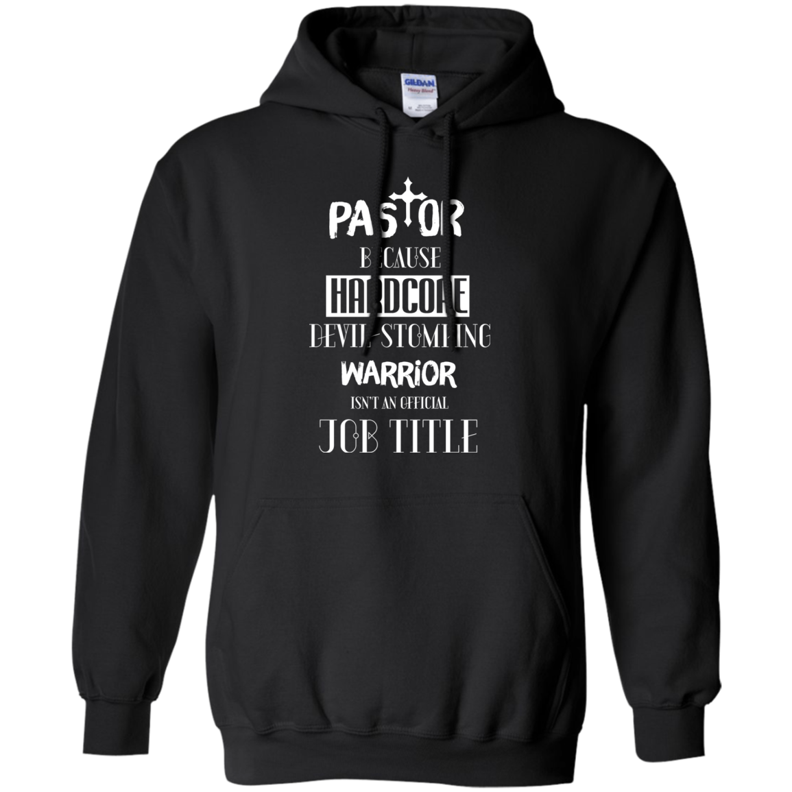 Pastor Because Hardcore Devil Stomping T-shirt Black