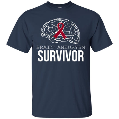 Brain Aneurysm Survivor T-shirt Navy