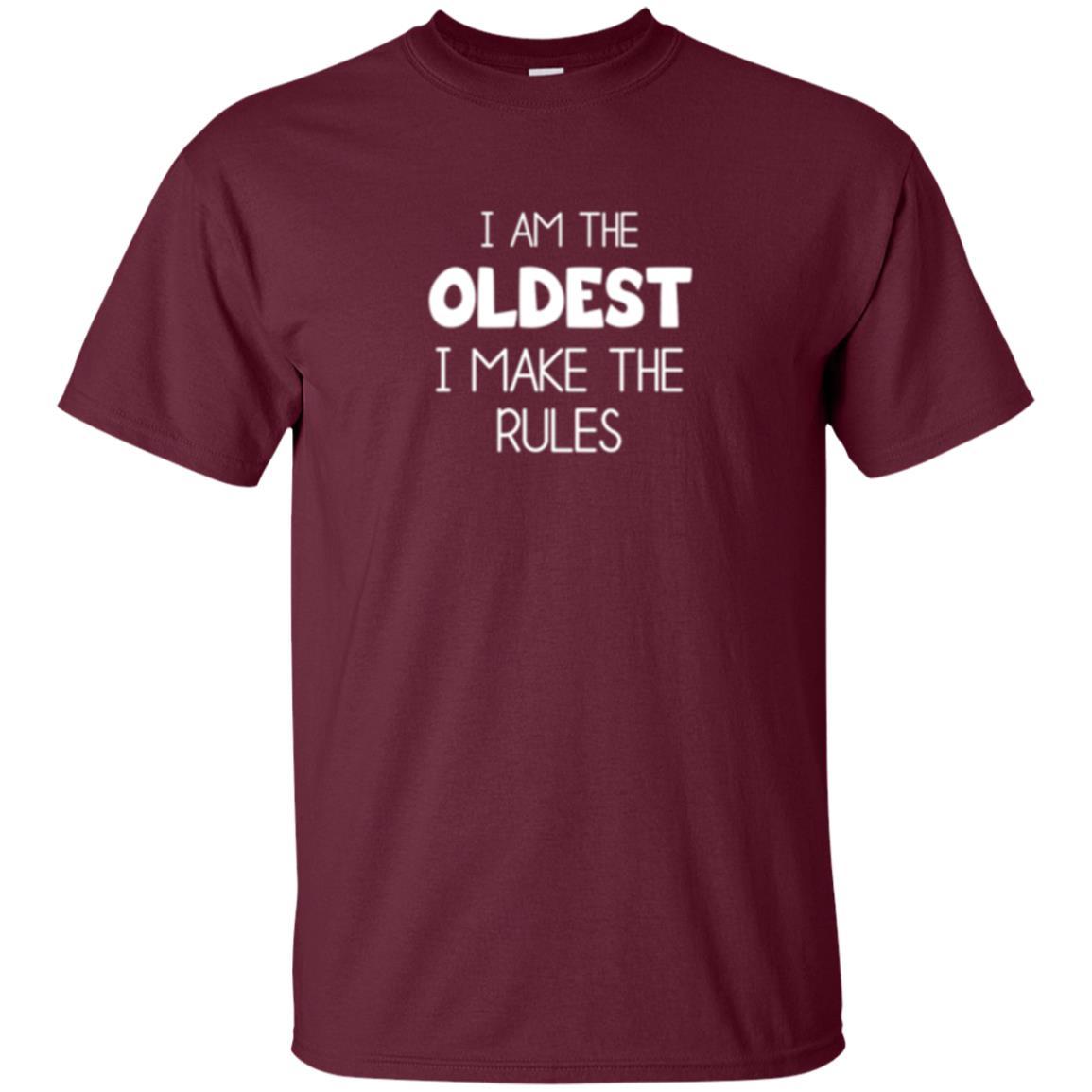 Family T-shirt I'm The Oldest I Make The Rules Maroon