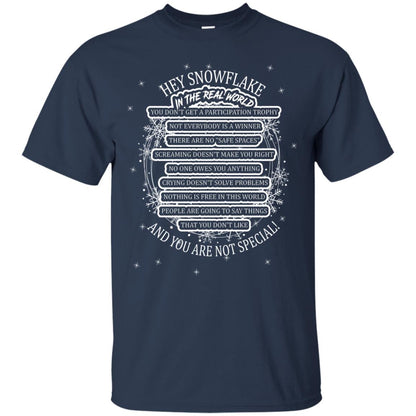 Hey Snowflake In The Real World You Don_t Get A Participation Trophy Military T-shirt Navy