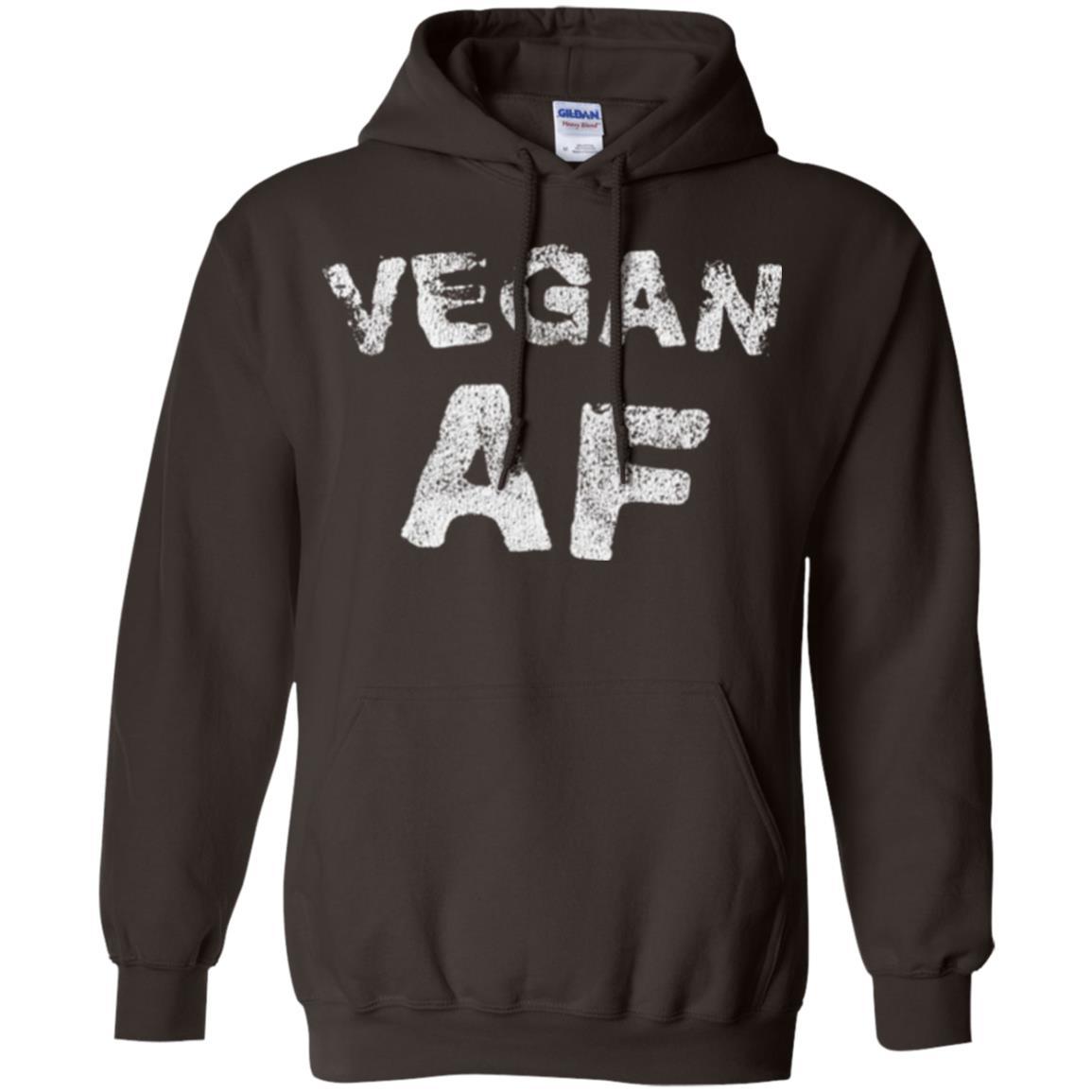 Vegetarian T-shirt Vintage Vegan Af T-shirt Dark Chocolate