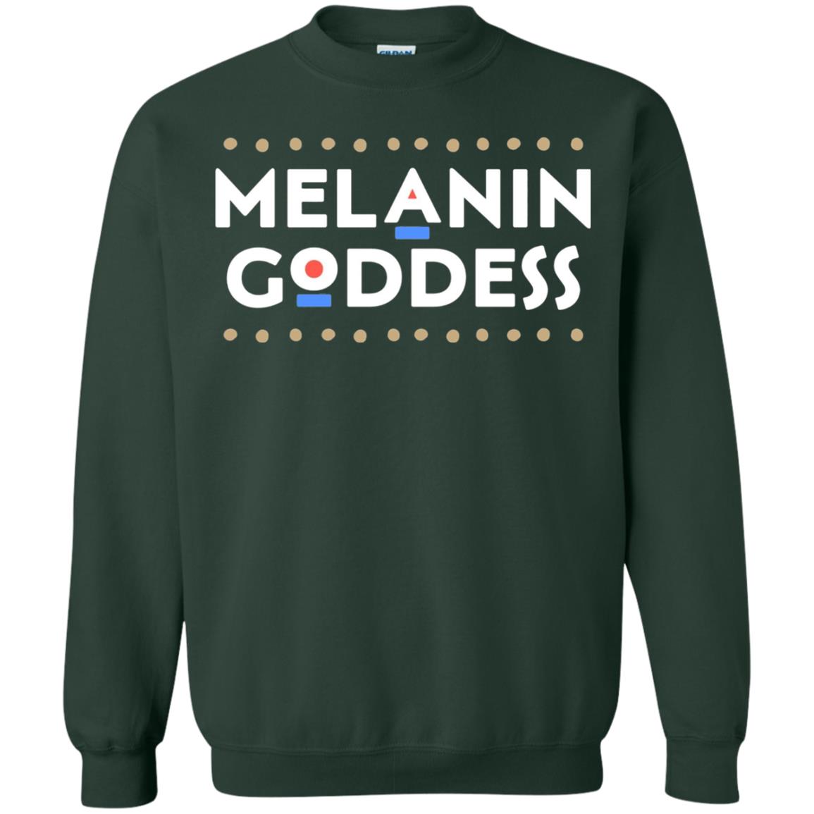 Melanin Goddess African T-shirt Black Girl Poppin_ Forest Green