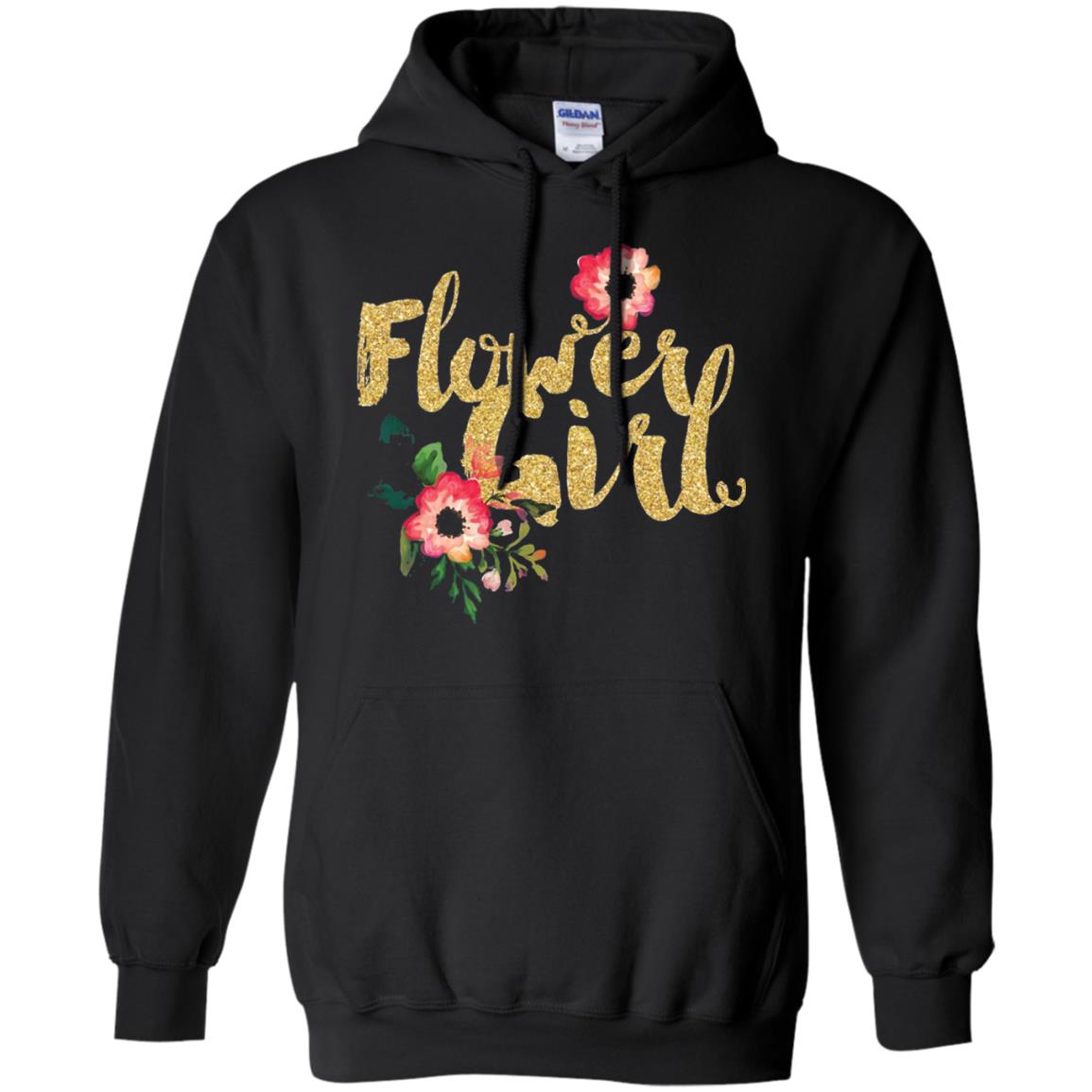 Flower Girl Bridesmaid Wedding Reception T-shirt Black