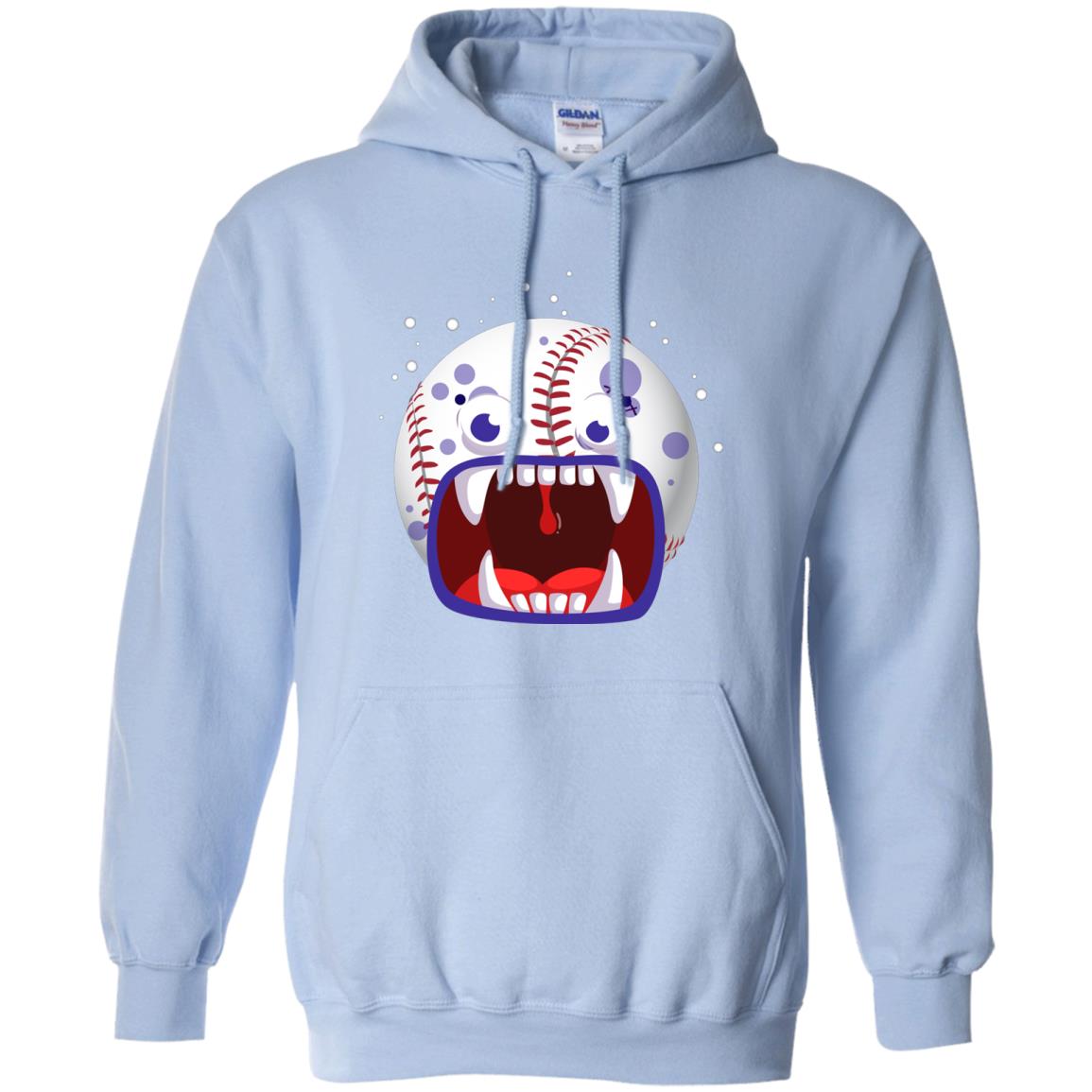 Baseball Halloween Shirt Light Blue