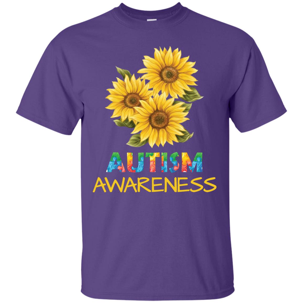 Autism Awareness Sunflower Shirt Purple
