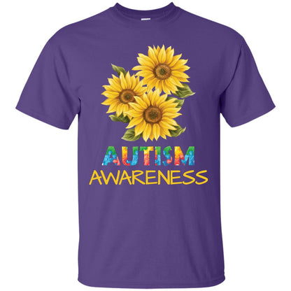 Autism Awareness Sunflower Shirt Purple