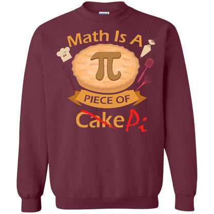 Math Is A Piece Of Pi Funny Pi Day T-shirt For Math Lover Maroon