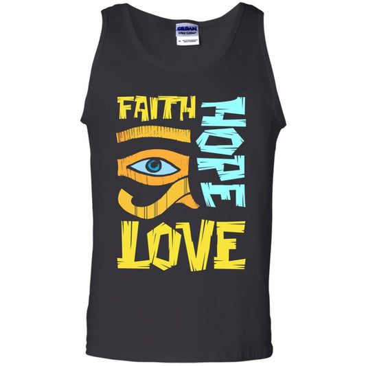 Faith Hope Love Christian T-shirt Black