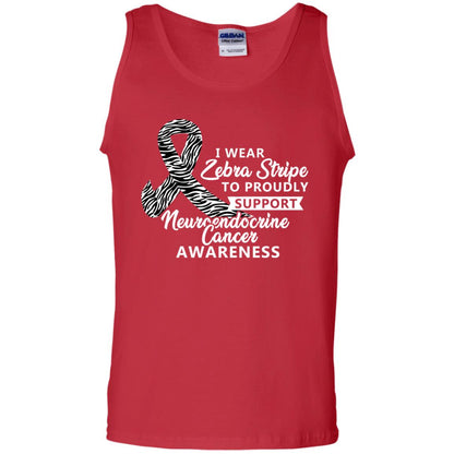 I Wear Zebra Stripe To Proudly Support Neuroendocrine Cancer Awareness Shirt Red