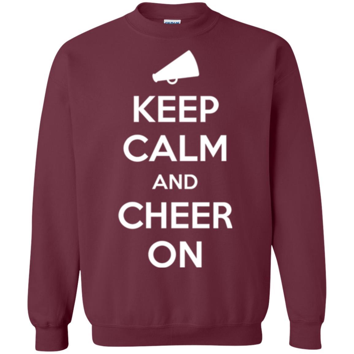 Cheerleader T-shirt Keep Calm And Cheer On Maroon