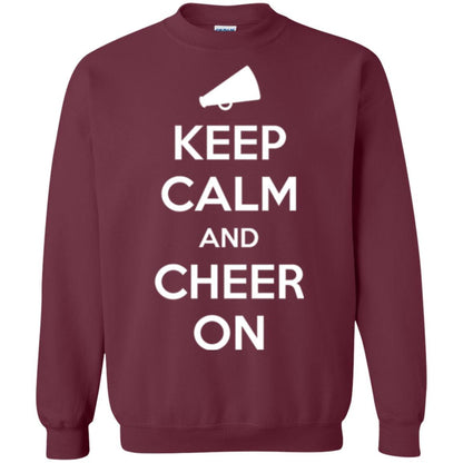 Cheerleader T-shirt Keep Calm And Cheer On Maroon
