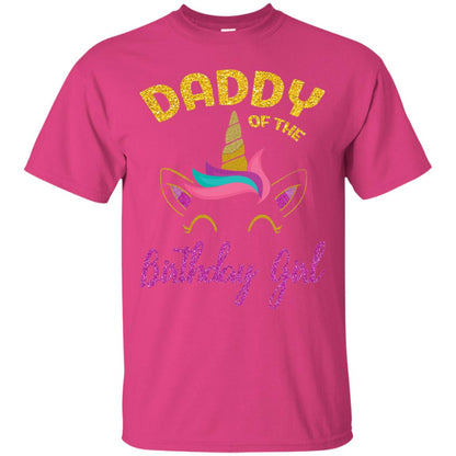 Daddy Mommy Of The Unicorn Birthday Girl T-shirt Heliconia