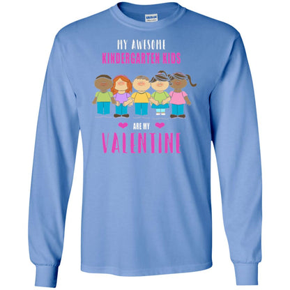 Kindergarten Teacher T-shirt My Awesome Kindergarten Kids Carolina Blue