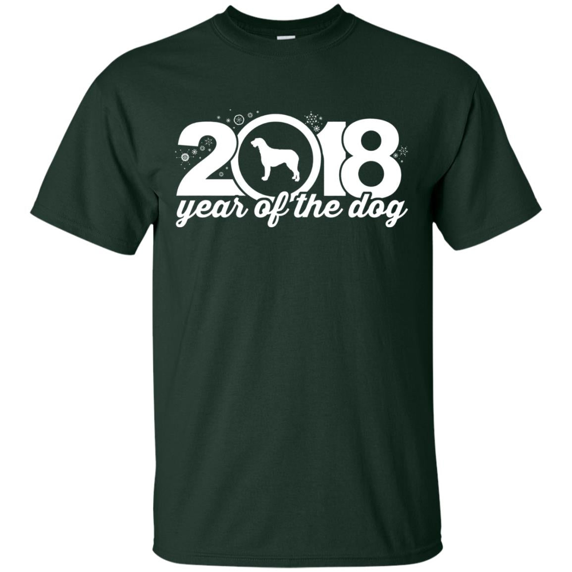 Irish Wolfhound Lover T-shirt 2018 Year Of The Dog New Year Forest