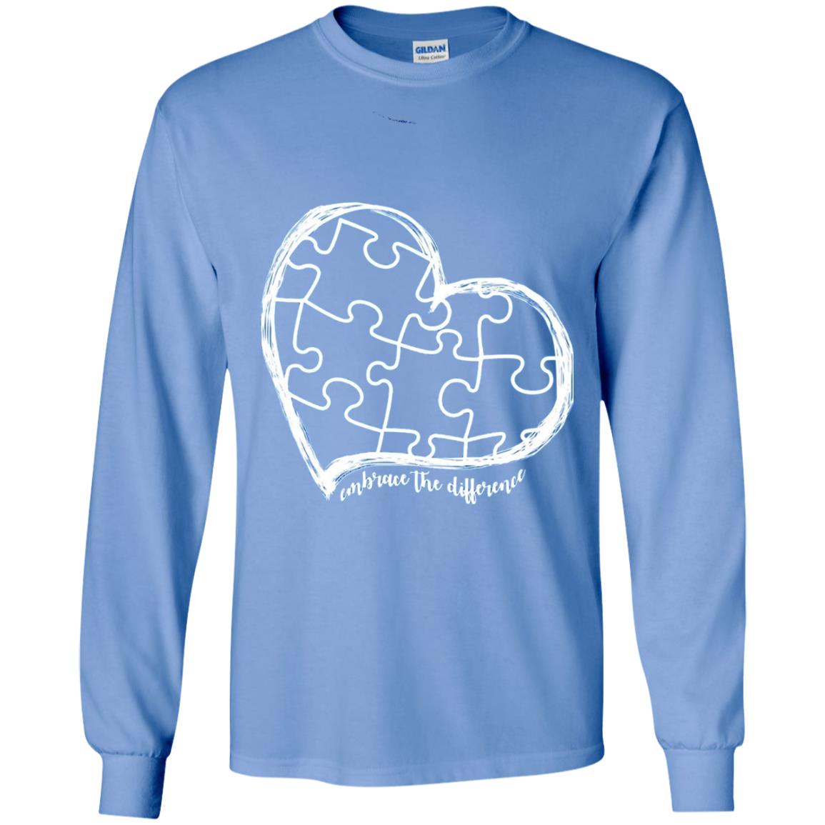 Autism Awareness Shirt Embrace Differences Carolina Blue