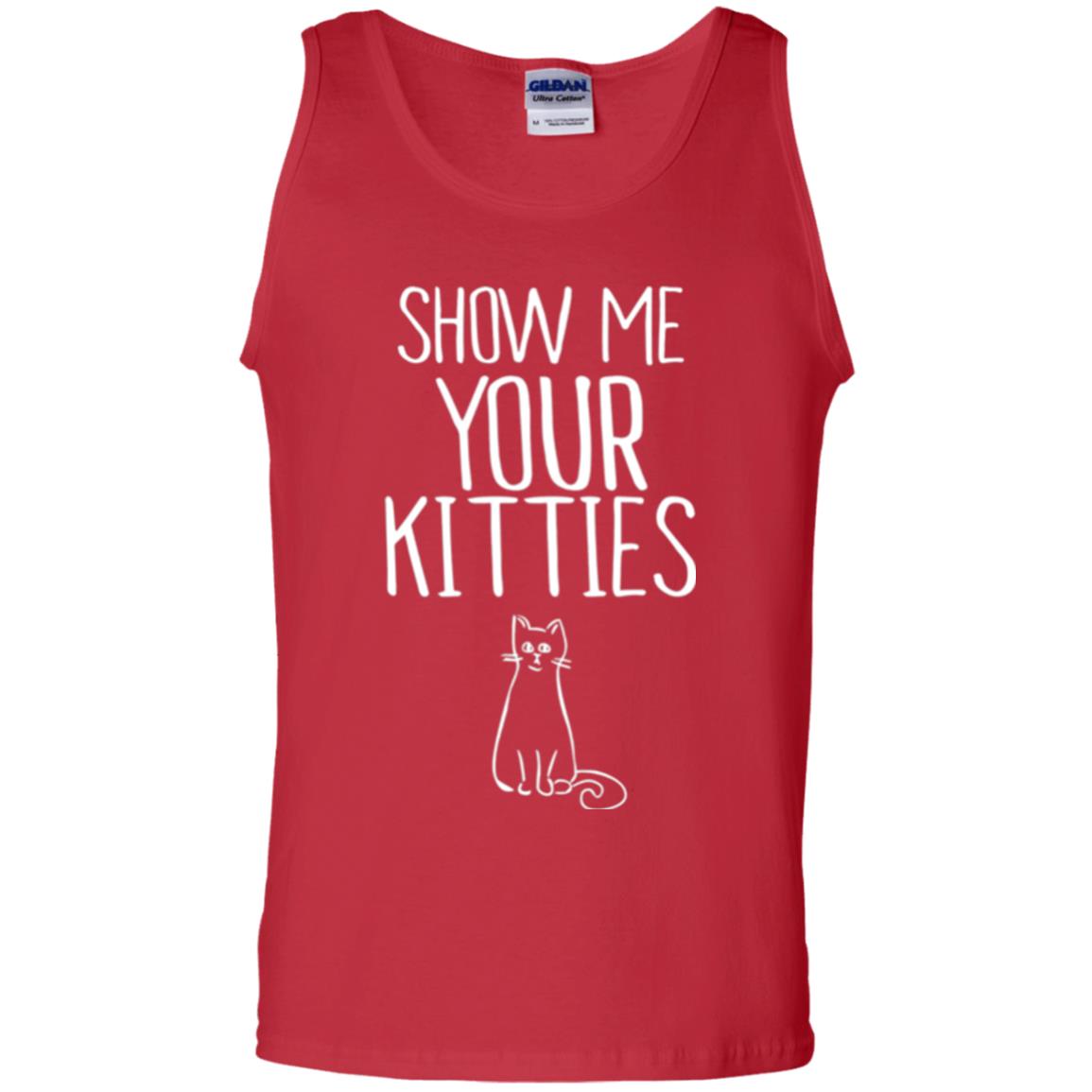 Show Me Your Kitties Cat Lover T-shirt Red