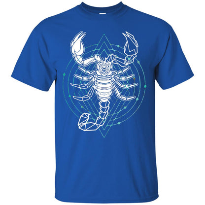 Scorpion Geometric Tribal Design T-shirt Royal