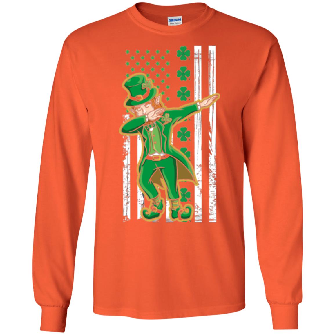 Dabbing Leprechaun St. Patrick's Day T-shirt Orange