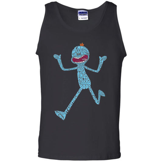 Cartoon T-shirt It_s Mr. Meeseeks Typography Black