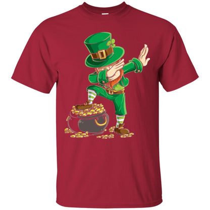 Dabbing Leprechaun Saint Patrick's Day T-shirt Cardinal