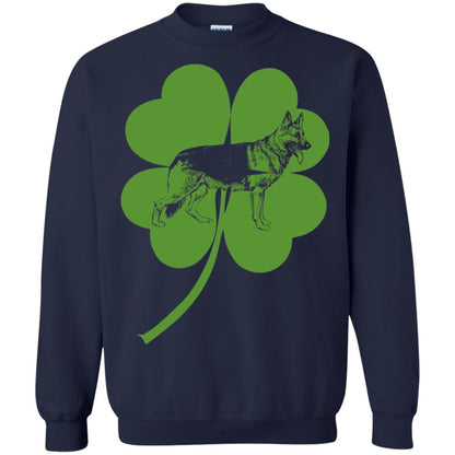 German Shepherd Saint Patrick_s Day T-shirt Navy