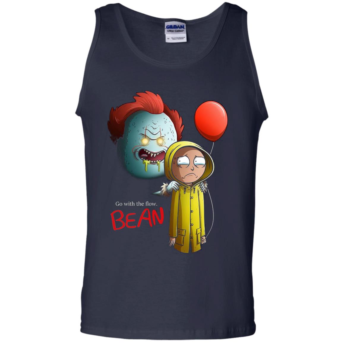 Go With The Flow It And Bean Horror Movie Shirt Navy