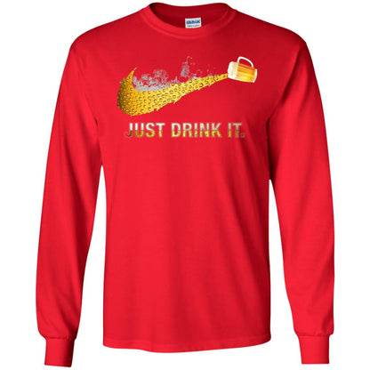 Beer Just Drink It Beer Lover T-shirt Red