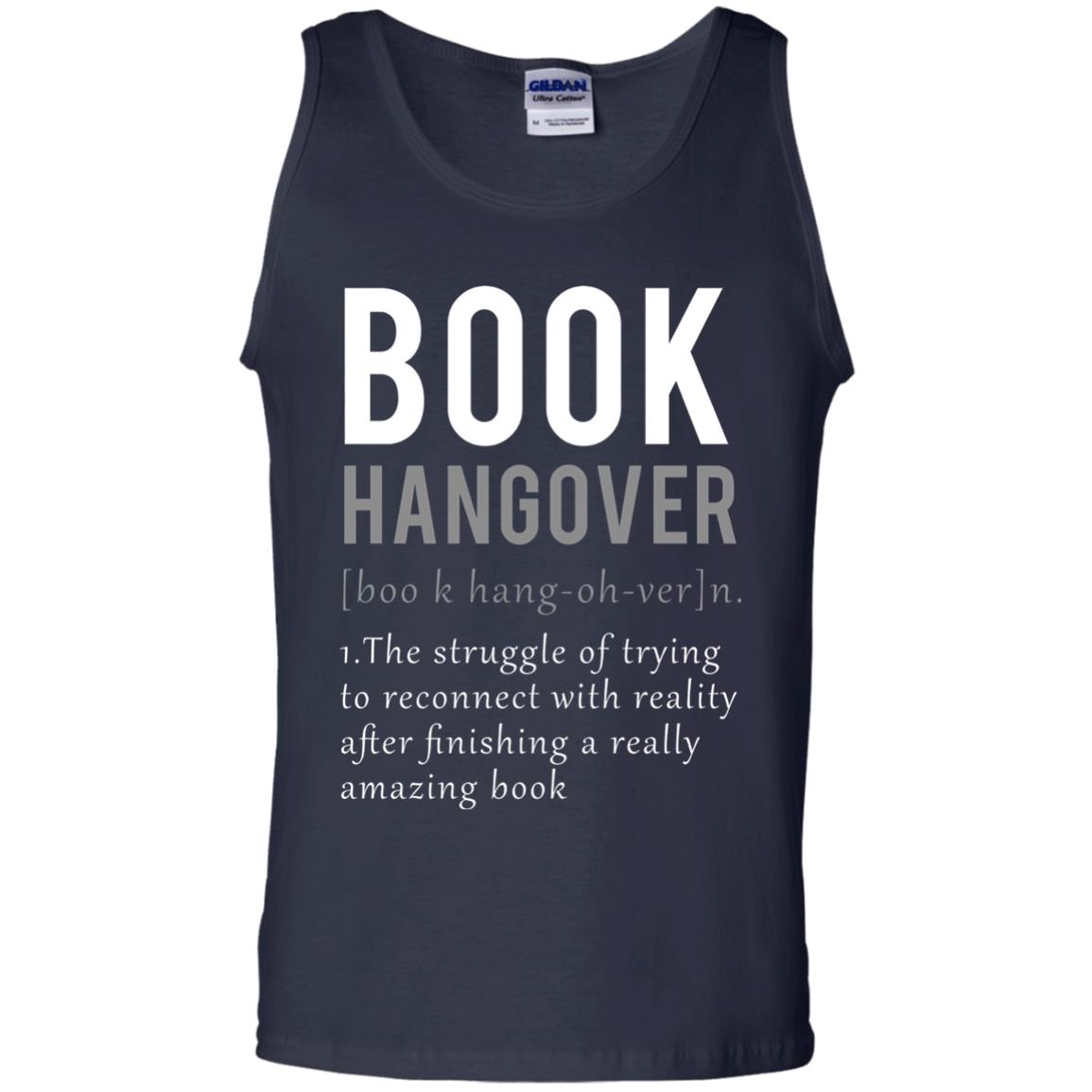 Book Hangover Definition Book Worm Reading Lover T-shirt Navy