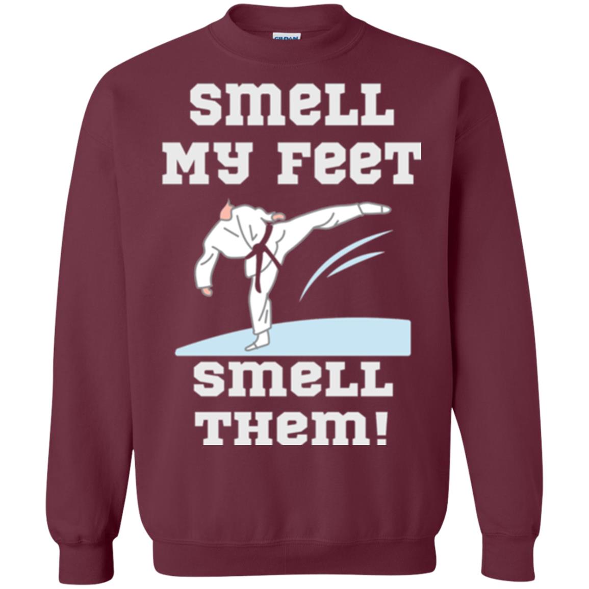 Karate Lovers T-shirt Smell My Feet Smell Them Maroon