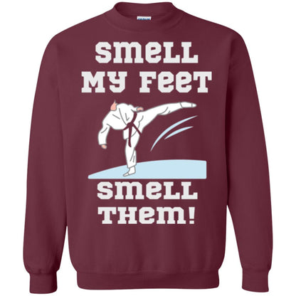 Karate Lovers T-shirt Smell My Feet Smell Them Maroon