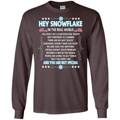 Hey Snowflake In The Real World Military T-shirt Dark Chocolate