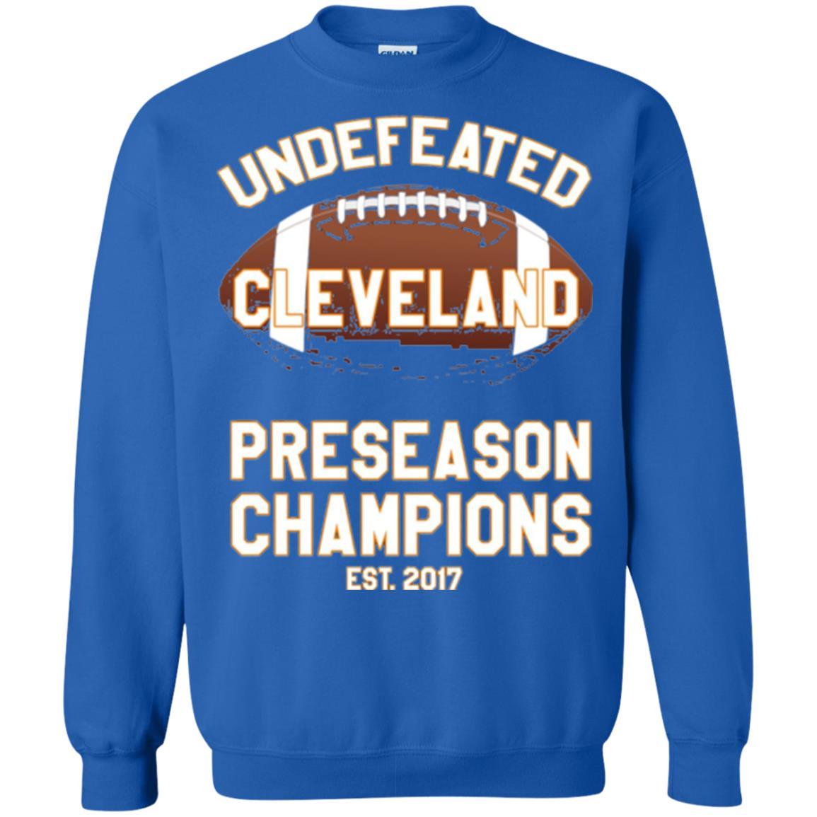 Football T-shirt Cleveland Football Undefeated Preseason Champion Royal