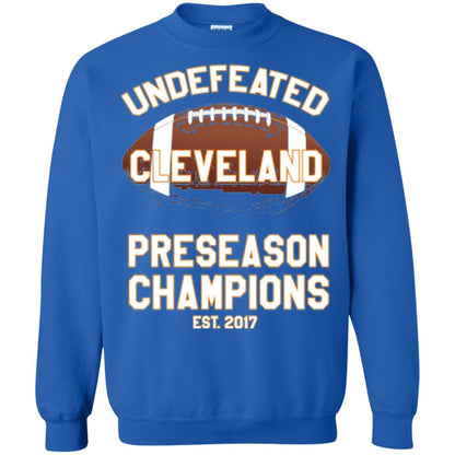 Football T-shirt Cleveland Football Undefeated Preseason Champion Royal